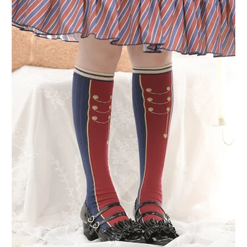 Лешникотрошачката Лолита чорапи дамски есенно-зимни униформи дебели чесаные памучни чорапи Лолита японски чорапи с тънки крака