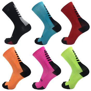 Мъжки и дамски спортни чорапи за колоездене на открито, абсорбиращи потта дишащи чорапи, чорапи за колоездене, баскетбол чорапи за бягане