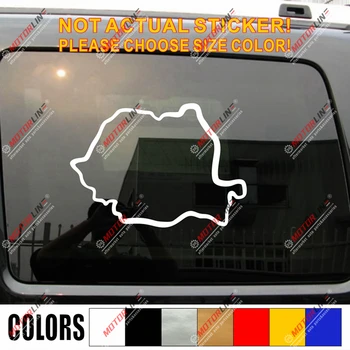 Румъния Карта, Стикер Стикер Румънски Контура на Силуета на Колата Винил избор на размер, цвят